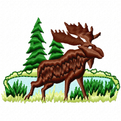 Gazelle Embroidery Design 10